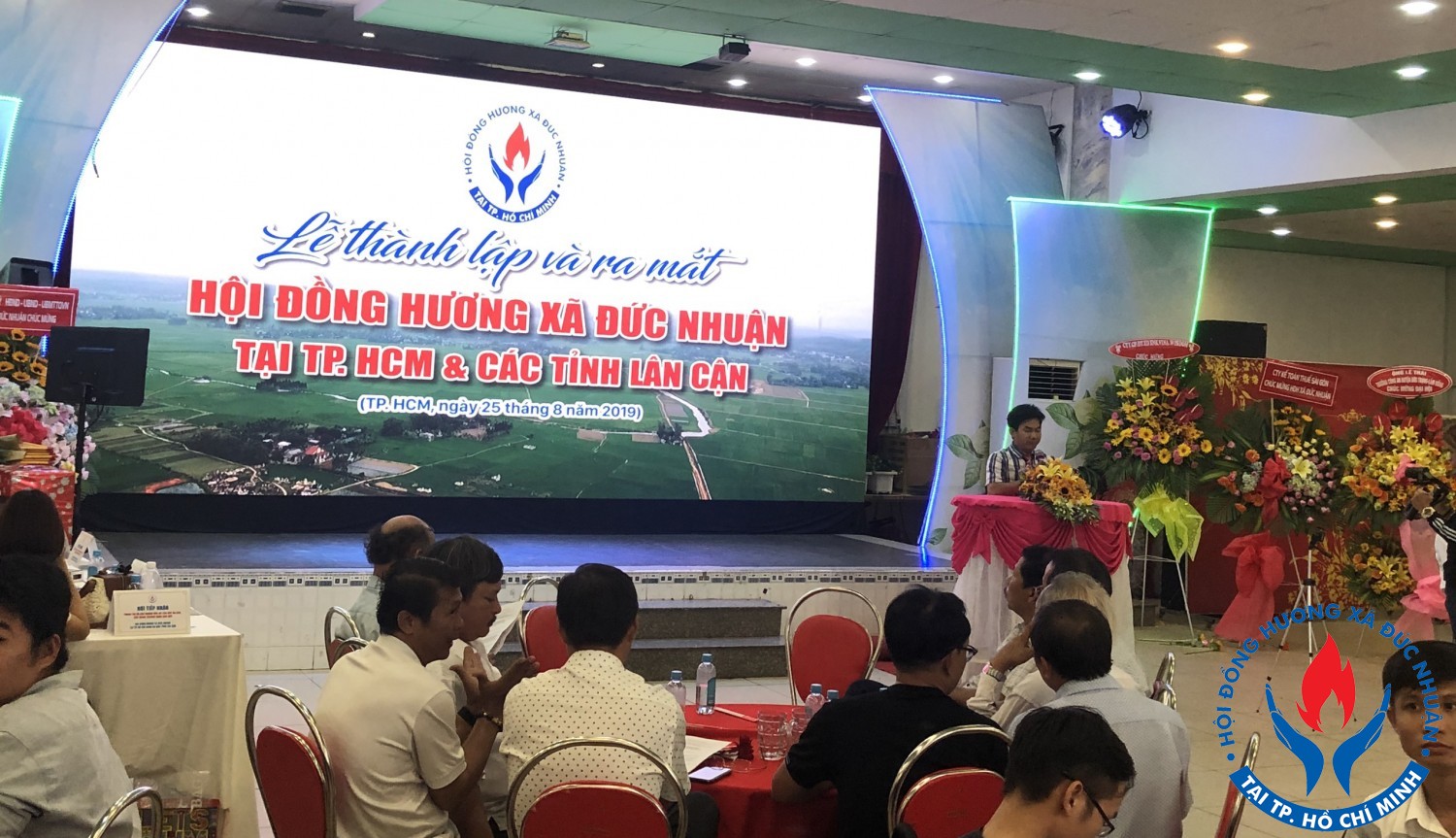 Buổi đại hội Hội Đồng Hương Đức Nhuận tại Tp Hồ Chí Minh và Các tỉnh lân cận diễn ra ấm cúng.